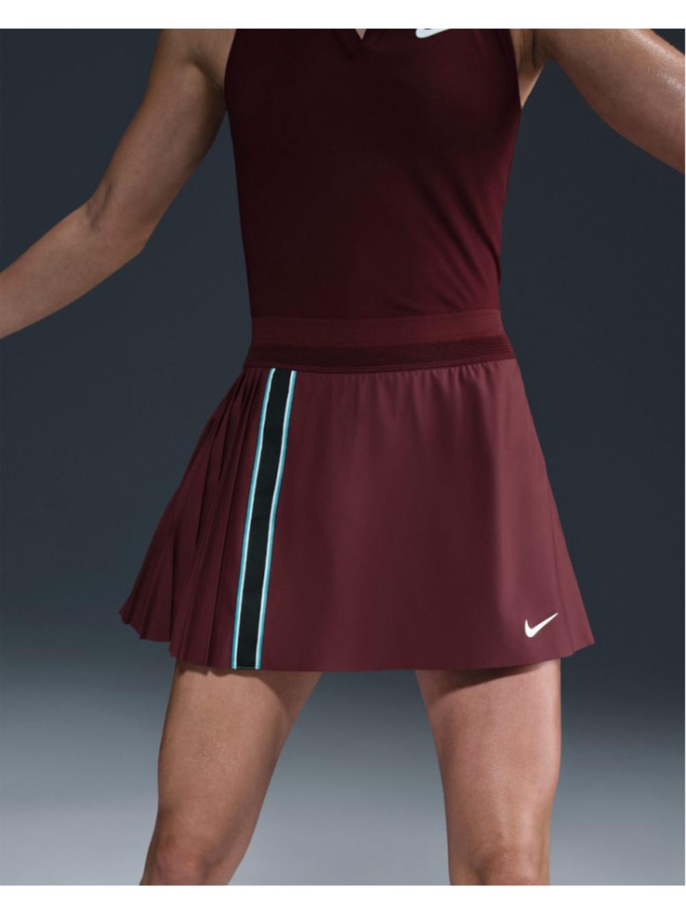 Nike Court Slam Dri-Fit Dark Team Red Tennis Skirt FZ6766-619 Women Size M